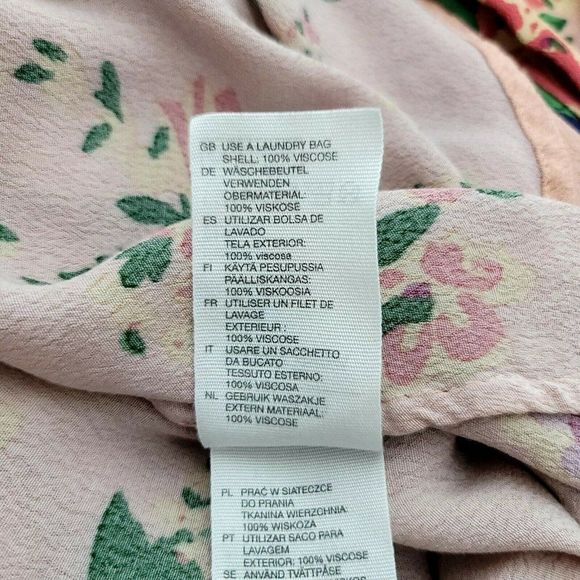 & Other Stories 4 Dusty Rose Pink Boho Floral‎ Wrap Tie Waist Summer Dress - Picture 12 of 12